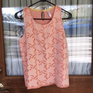 NWT Xhilaration for Target peach coral lace top
